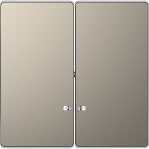 Лицевая панель Schneider Electric Merten D-Life для 2-кл. выключателя с подсветкой никель  картинка